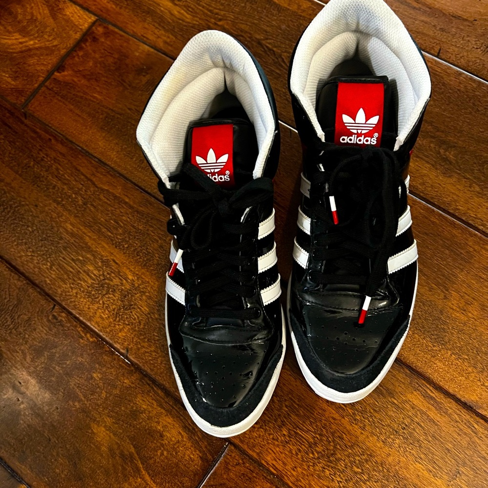 Adidas high top tennis shoes